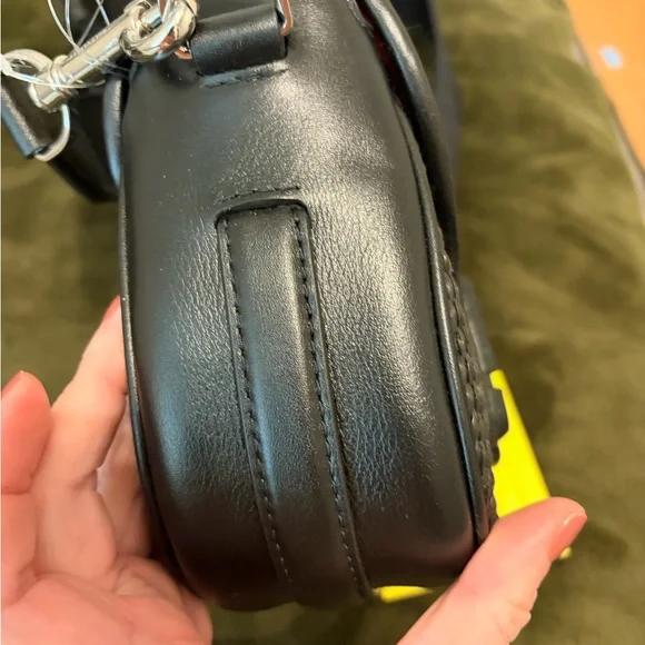 Marc Jacobs Black Raffia Crossbody Saddle Bag NWT - Picture 6 of 13